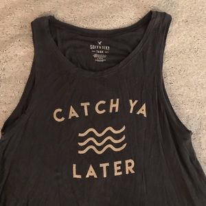 America Eagle Soft and Sexy Open Back Tank Top